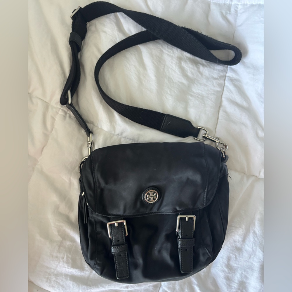 Tory Burch Black Bag with Silver Logo